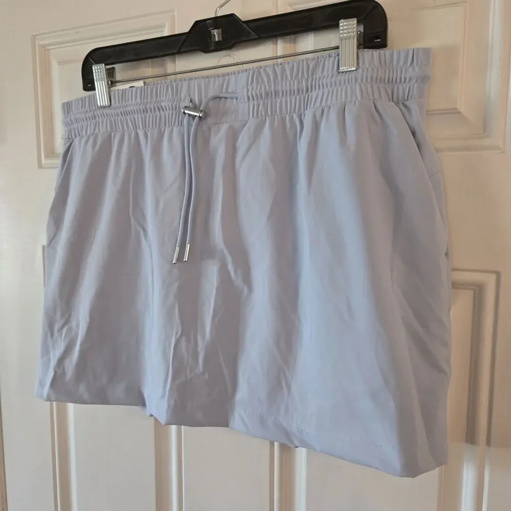 Member's Mark Women's Travel Skort Size L Light Blue Pull On Athletic Golf NWT
